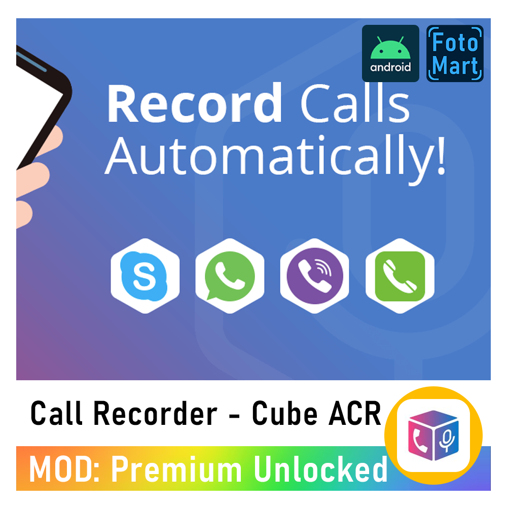 Call Recorder - Cube ACR MOD App | Lifetime Warranty | Android App: Productivity