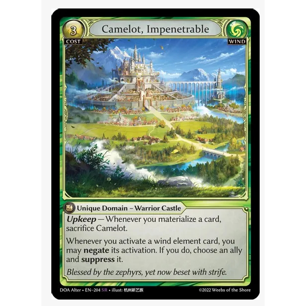 Camelot, Impenetrable - Dawn of Ashes Alter Edition (DOA Alter) Foil - Grand Archive TCG Singles