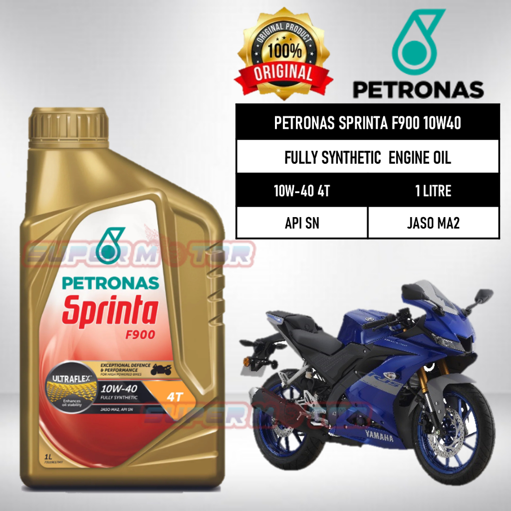 PETRONAS SPRINTA F900 10w40 / F700 15w50 / F500 10w40 / F100 SAE40 4T