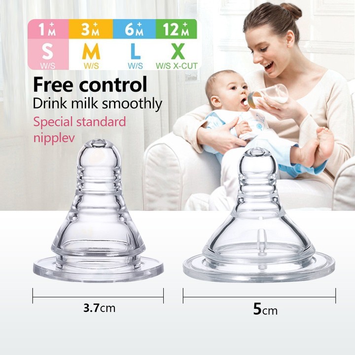 Baby Puting Susu Soft Teat for Avent Natural Wide Neck Bayi Botol Silicon Nipple Anti Colic Pacifier Pupici BPA Free