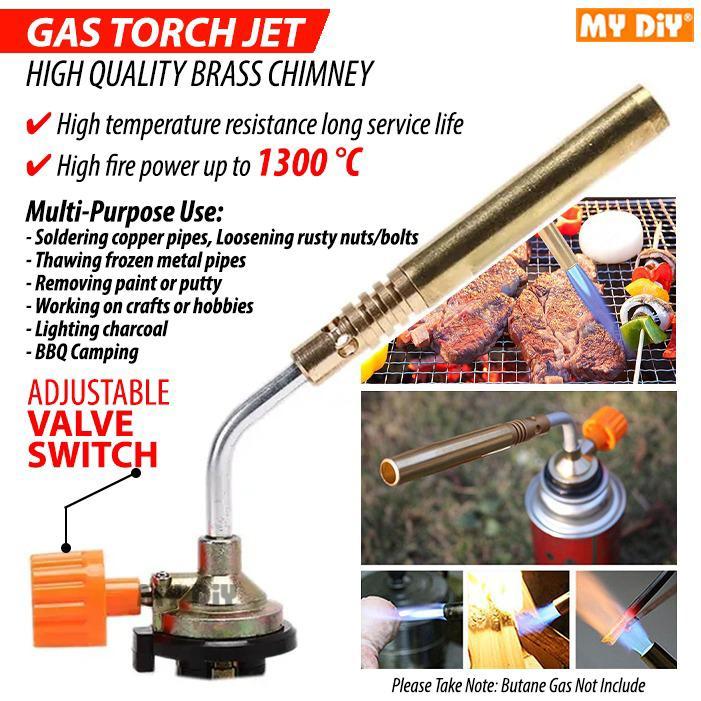 MYDIYHOMEDEPOT - Gas Torch Flame Gun Welding Gas Torch Multipurpose BBQ Camping Gas Torch Butane Gas Torch COPPER HEAD