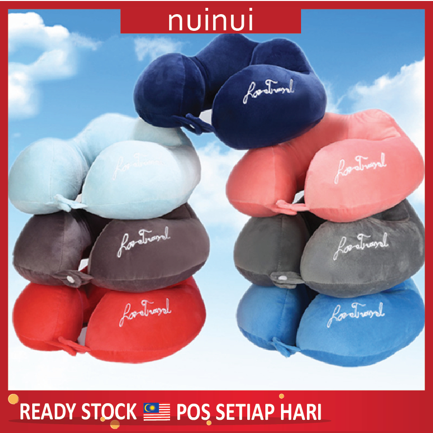 NuiNui U-Shaped Travel Neck Pillow Premium Magnetic Cloth Memory Foam Ultimate Comfort Neck Support Pillow PL002