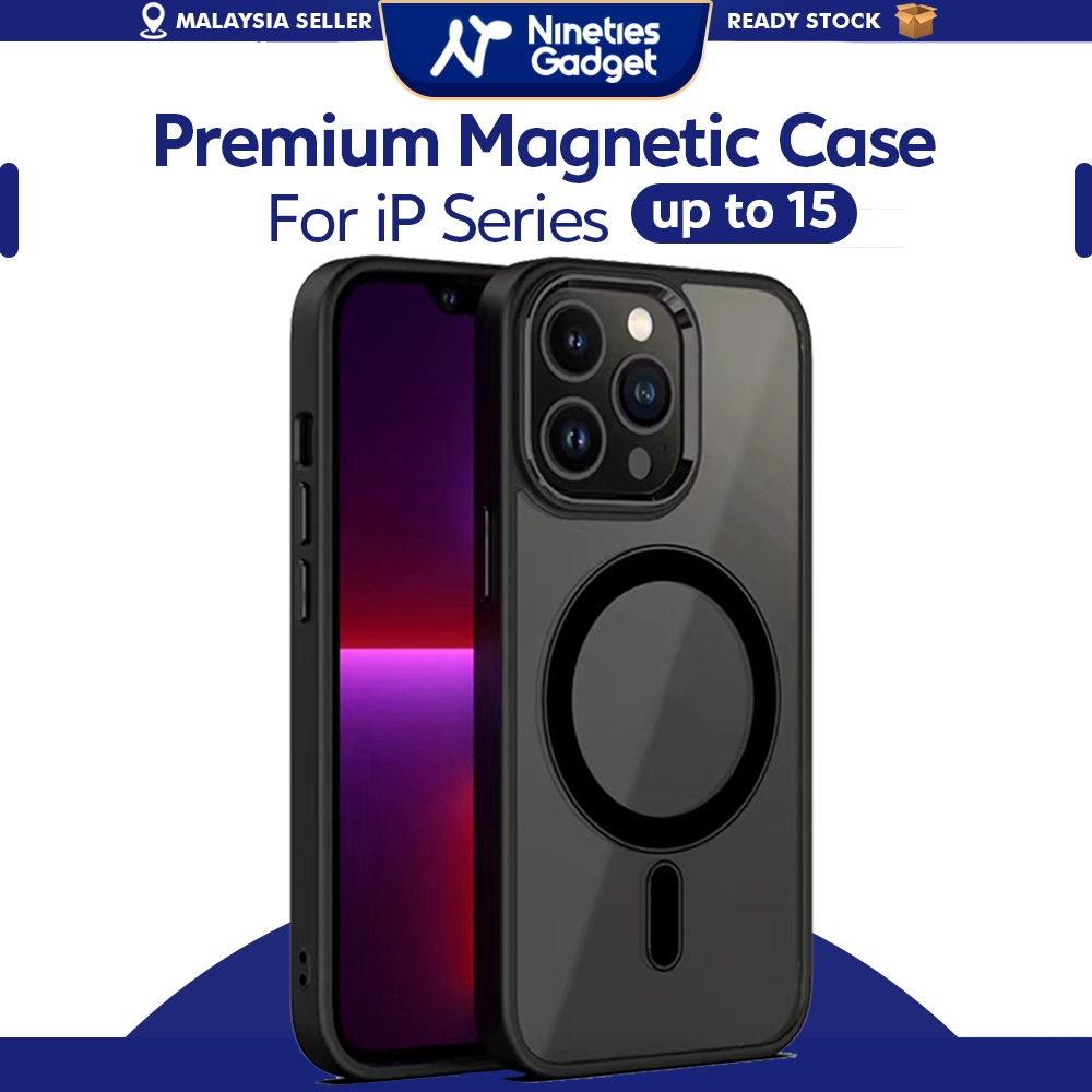 iP 15 Pro Max/15 Pro/15 14 Plus 13 12 11 Pro Max Magnetic Transparent Clear Case Cover Casing Shockproof Protection