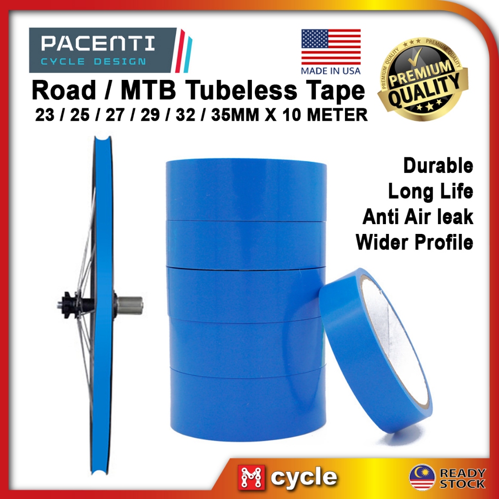 PACENTI USA Road Bike MTB Tubeless Tape 23mm 25mm 27mm 29mm 32mm 35mm Wide Profile Rim Tape Wheel Strap