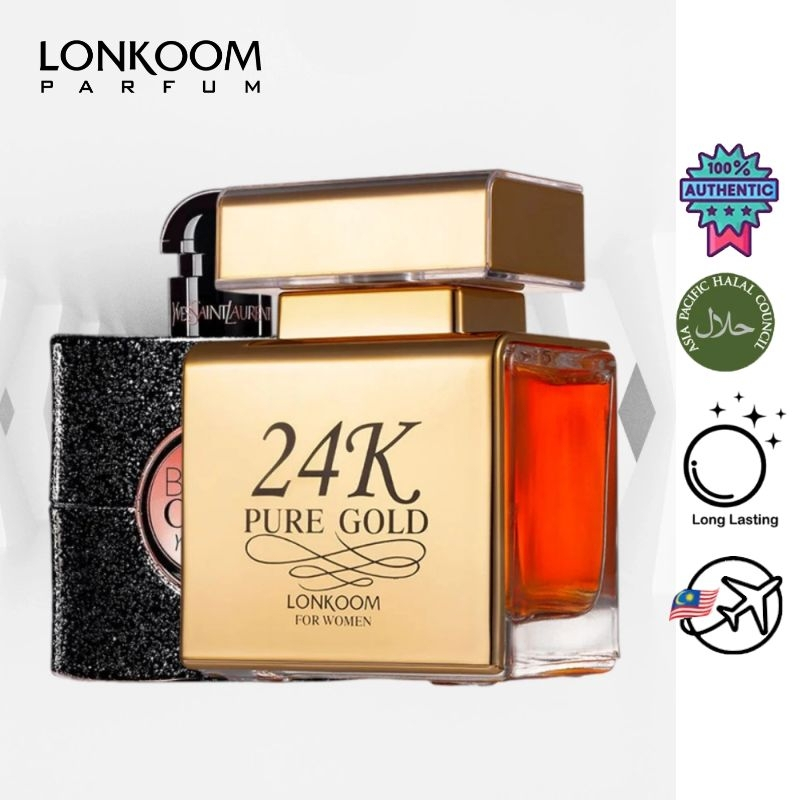 [MALAYSIA READY STOCK]LONKOOM 24K 100mL EDP Perfume LongLasting Original sex beauty Parfum Minyak Wangi gift set unisex