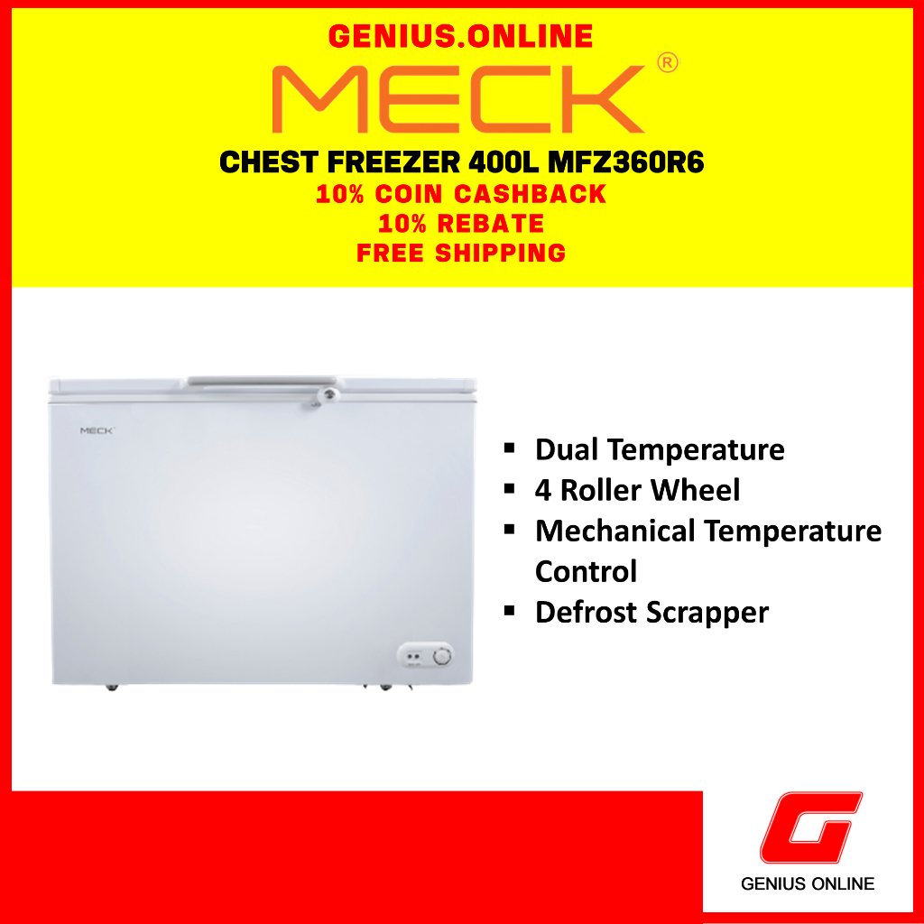 MECK Chest Freezer with Lock (400L) MFZ360R6