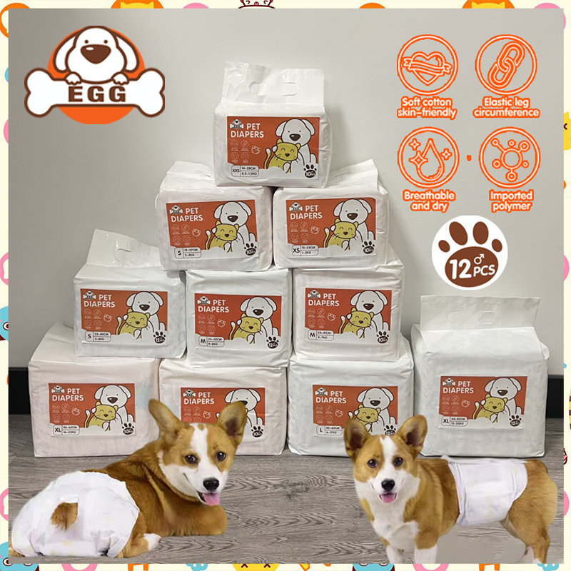 EGG Pet Dog diapers absorption 12/10pcs Rapid Disposable Cats Supplies Diaper Pads Trays Training COD