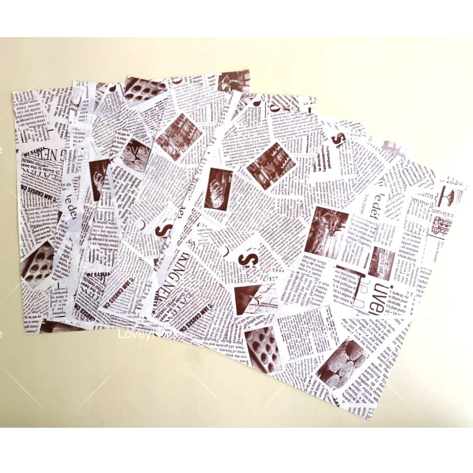 Kertas Burger 12"x12" (100pcs±) Sandwich Wrapper Food Wrapping Paper Bread Deli Pembalut Burger Bungkus Makanan Restoran