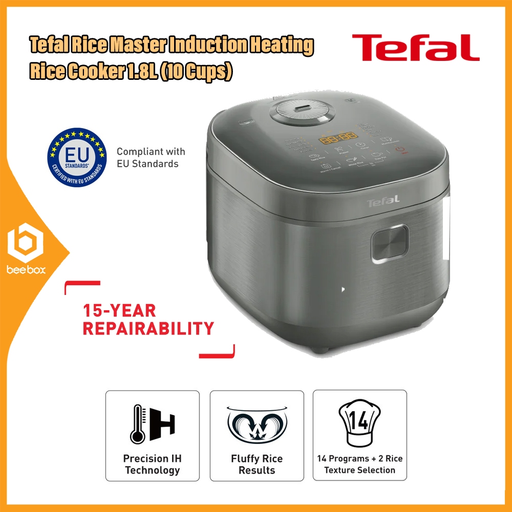 Tefal Rice Master RK818A ~ Induction Heating Master Rice Cooker (1.8L) (10 Cups) - RK818