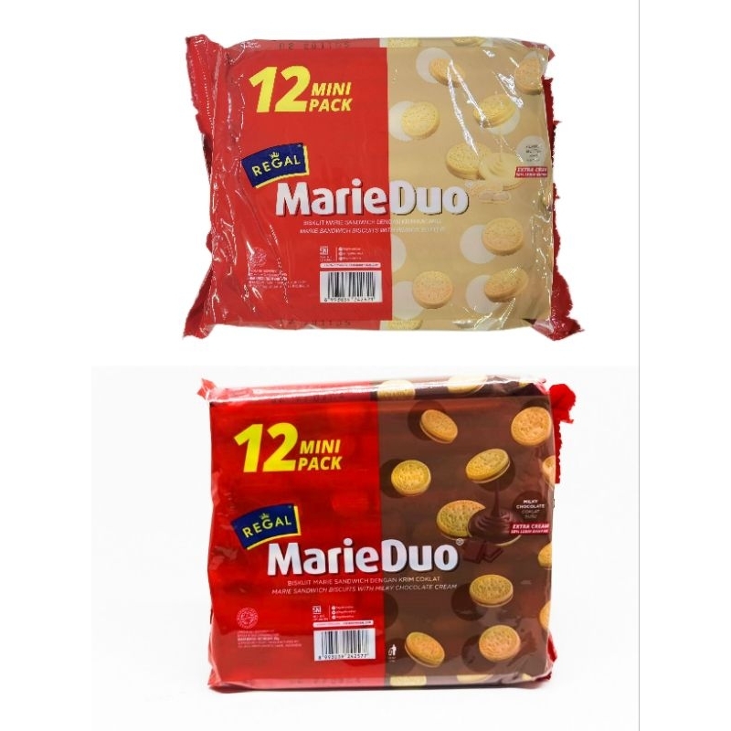 Halal*REGAL MARIE Duo Peanut Butter/ Milk Chocolate Biscuits*20g(12pack)