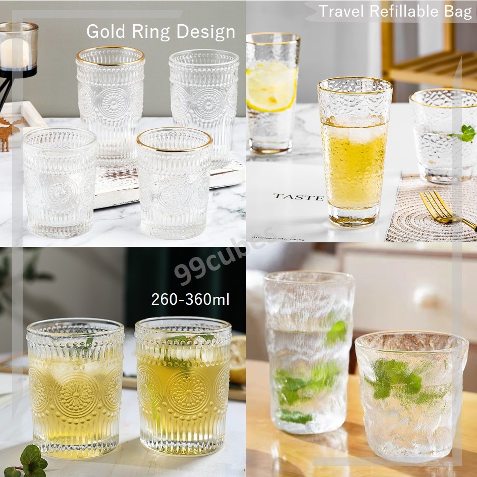 1PCS Japan Muji Korea Vintage Style Drink Glass Coffee Cup Water Juice Drinking Glass Cup Mug / Gelas Cawan/ Gift Kaca