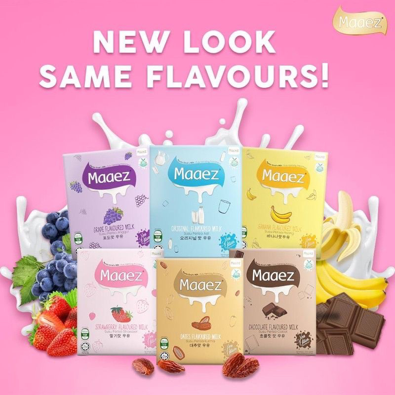 ORIGINAL HQ[READY STOCK] Maaez Susu Kambing Asli | Anggur | Pisang | Strawberry | Kurma | Coklat