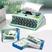 820pcs Classic Retro Typewriter Toy Model, Retro Building Blocks Typewriter, Gifts