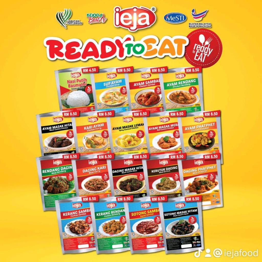 iejafood Meal Ready to Eat pelbagai jenis lauk (buka dan terus makan) kembara instant travel camping