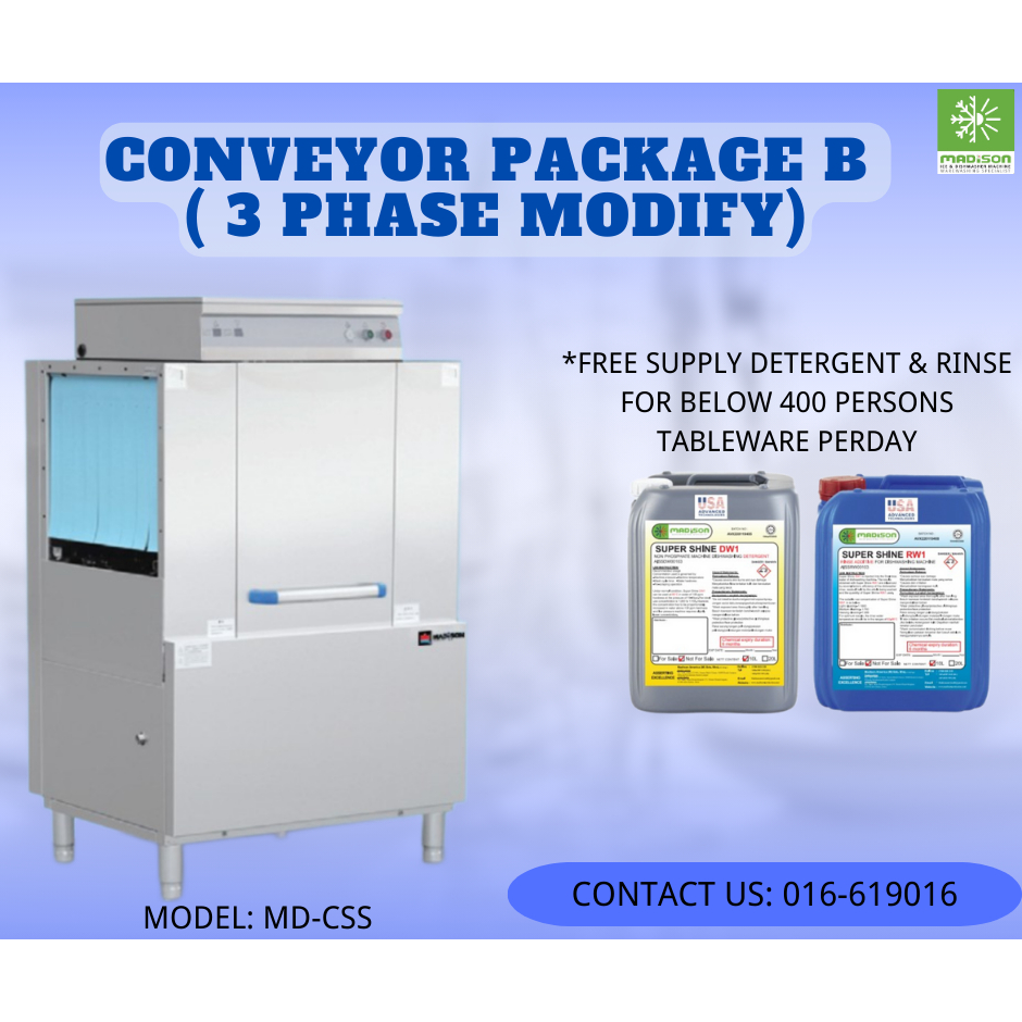 DISHWASHER MACHINE (3 PHASE MODIFY) MODEL: MD-CSS