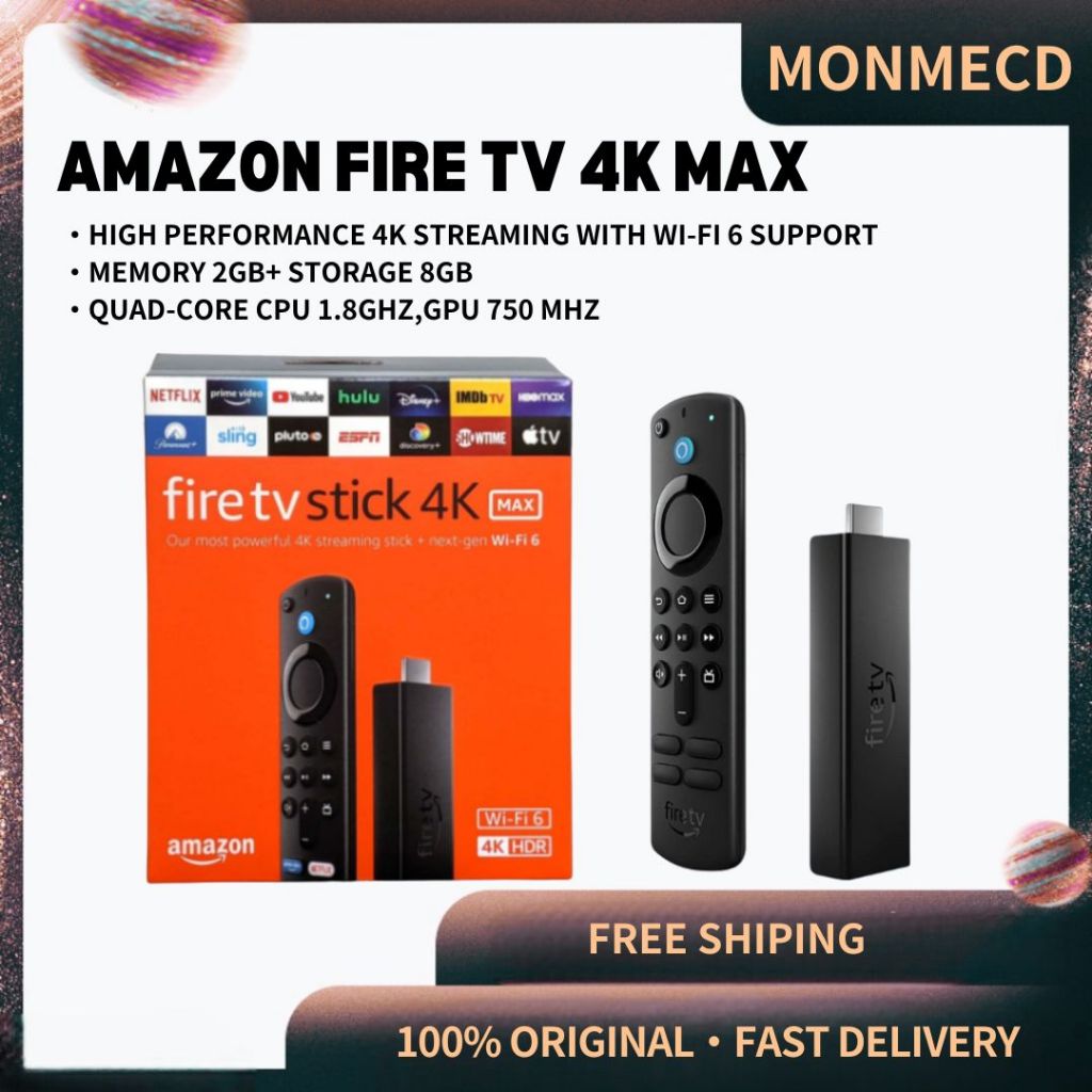 Fire TV Stick 4K Max streaming device / Wi-Fi 6 / Alexa Voice Remote (Includes TV controls)