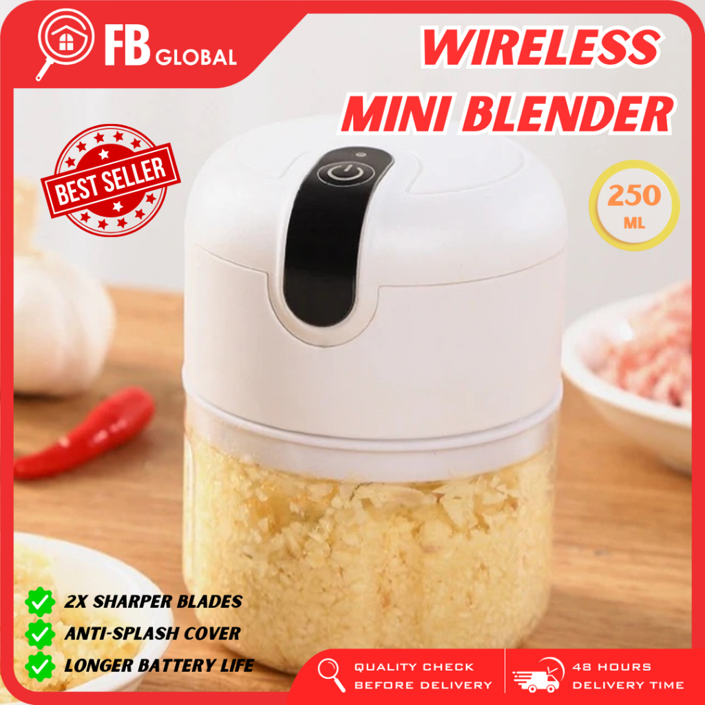 250ml Electric Mini Blender Electric Food Chopper Garlic Chopper Portable Blender Meat Blender Grinder Pengisar 电动小型搅碎机