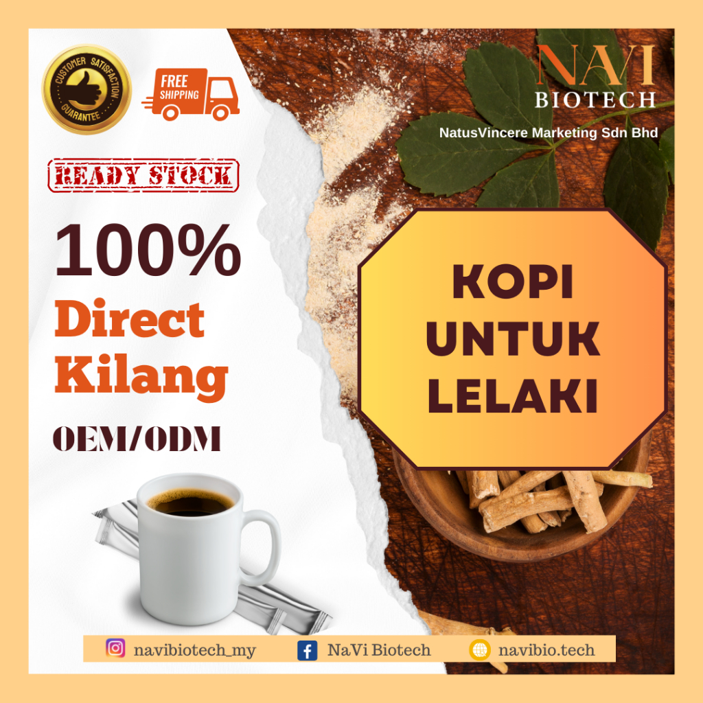 [1 SACHET] KOPI UNTUK LELAKI | BERI TENAGA | KUAT LUAR DALAM | KILANG OEM PRODUK LARIS