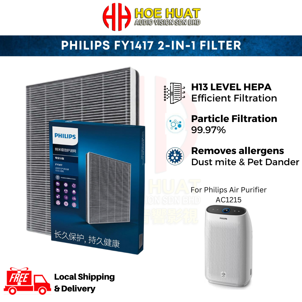 FY1410 HEPA FY1413 Active Carbon Filter / FY1417 2-IN-1 Filter for Philips Air Purifier AC1210 AC1215 AC1217