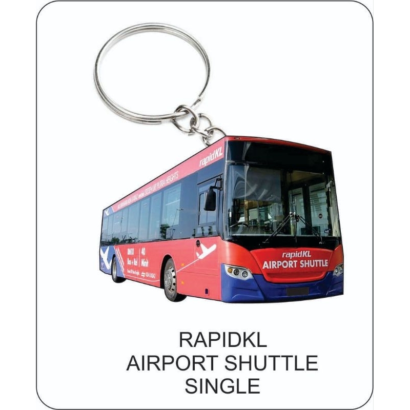 airport shuttle bus klia transit Malaysia airport shuttle 2d keychain