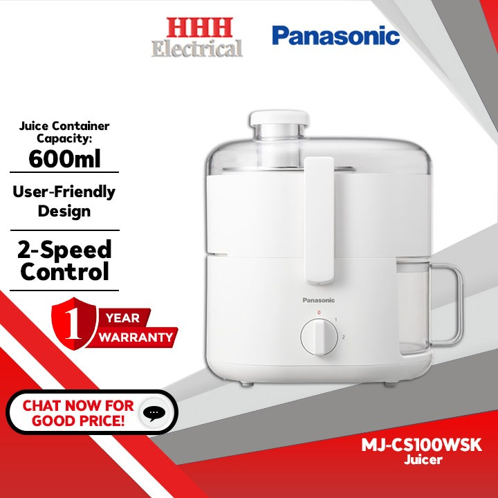 Panasonic Juicer MJ-CS100WSK with Two-Speed Control