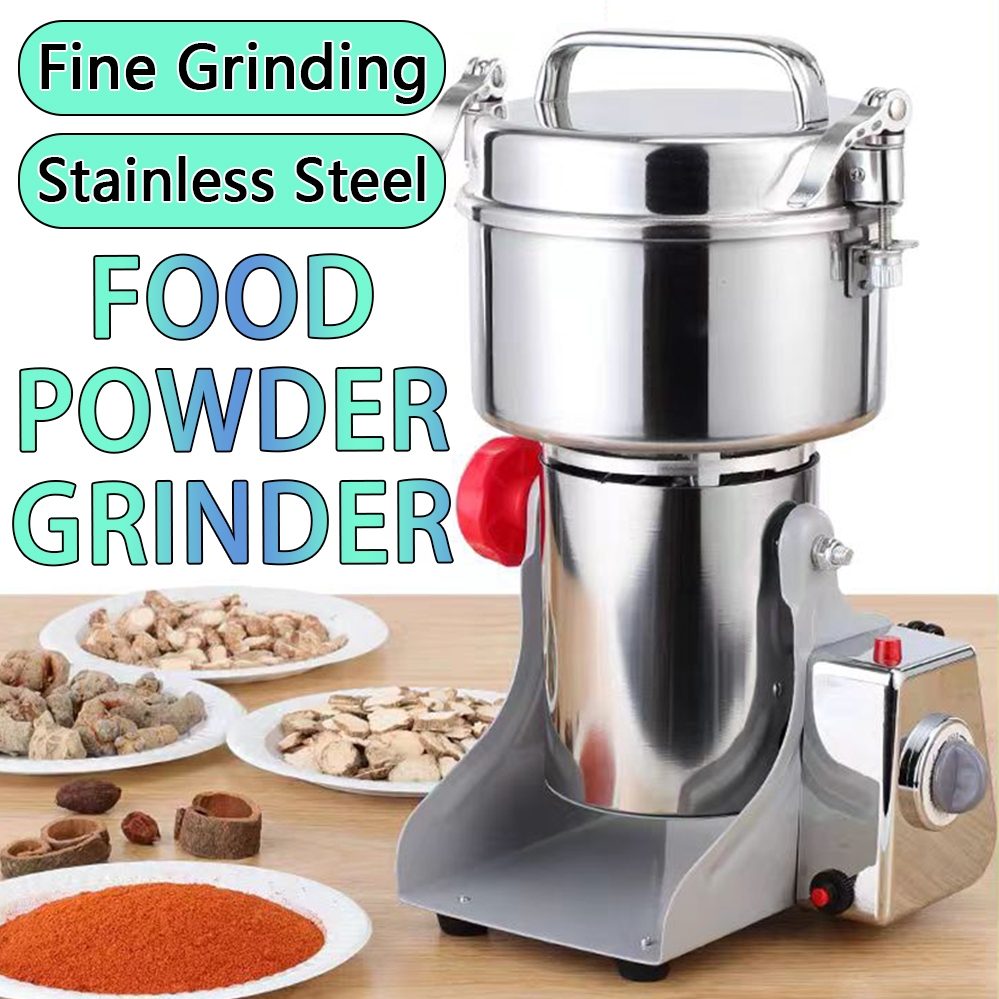 Powder Grinder 800g 430 Stainless Steel Electric Dry Spice Grinder Food Powder Miller Coffee Pengisar Serbuk磨粉機