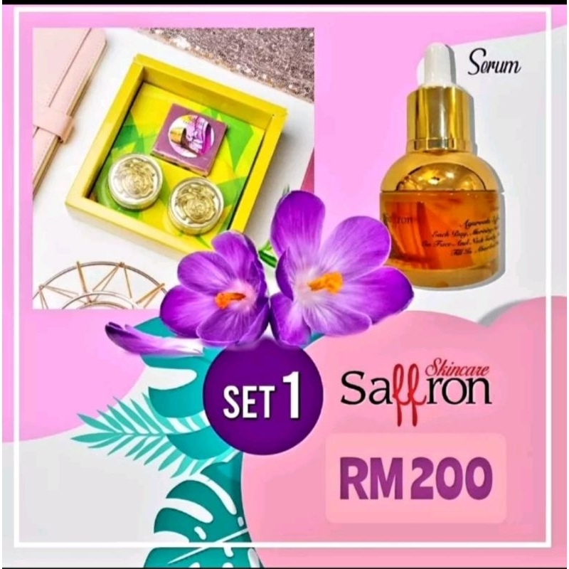 SAFFRON SKINCARE ORIGINAL GLOWING SET 1 - ORGANIC WITH AYURVEDIC AND NATURAL INGREDIENT