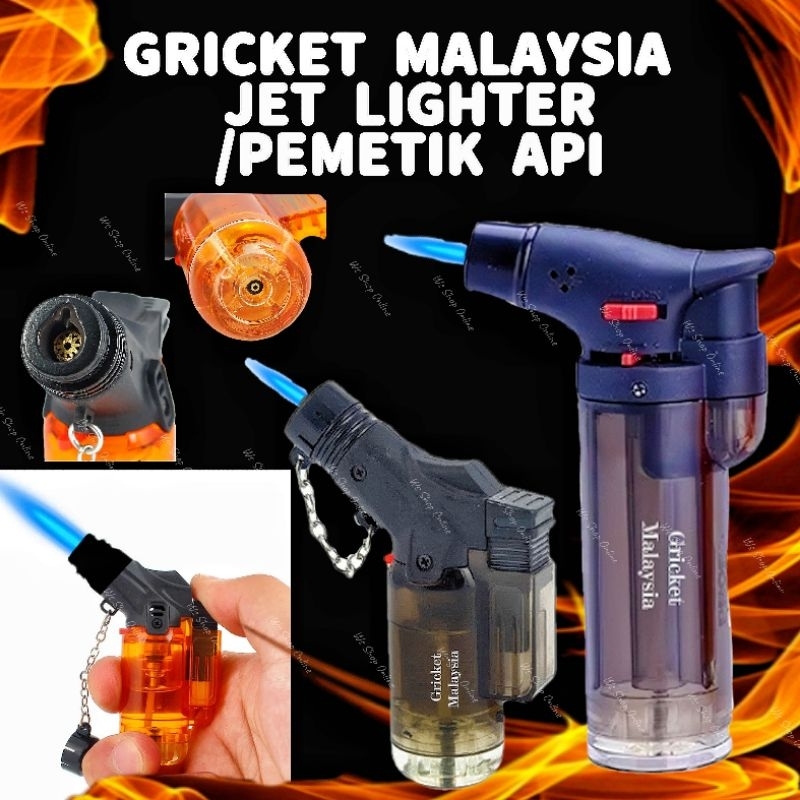 Gricket Malaysia WindProof Jet Flame Lighter Api Tajam / Pemetik Api🔥