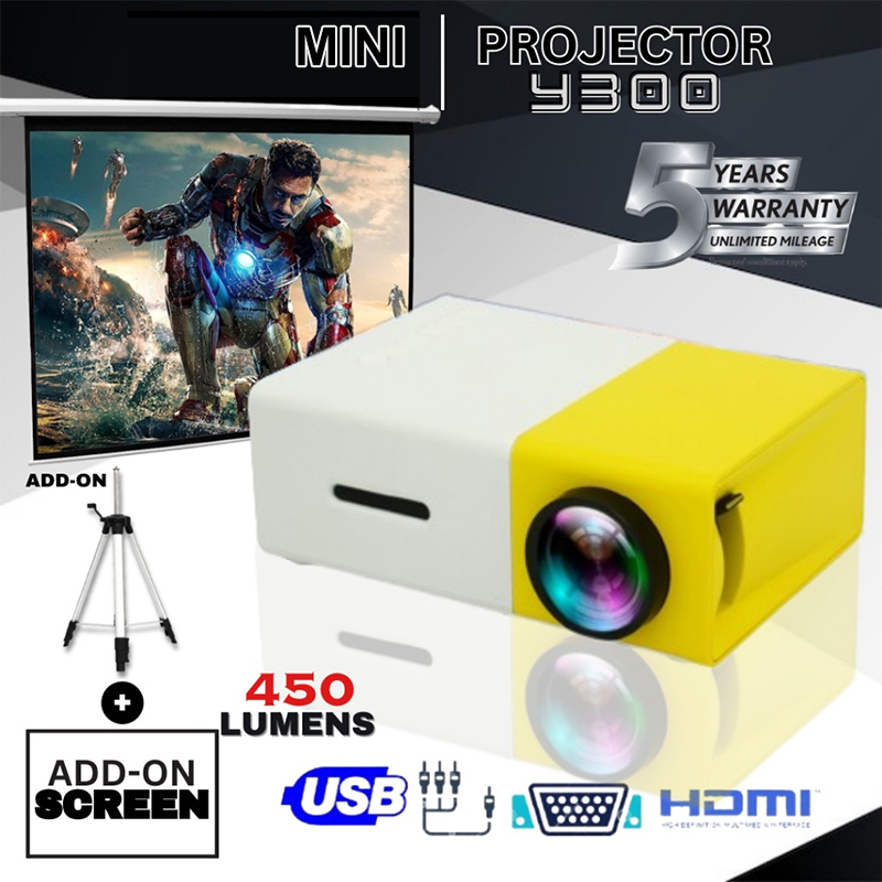 Projector Mini Portable Projector HD 1080P LED Home 3.5mm Audio Phone Laptop Android HDMI USB