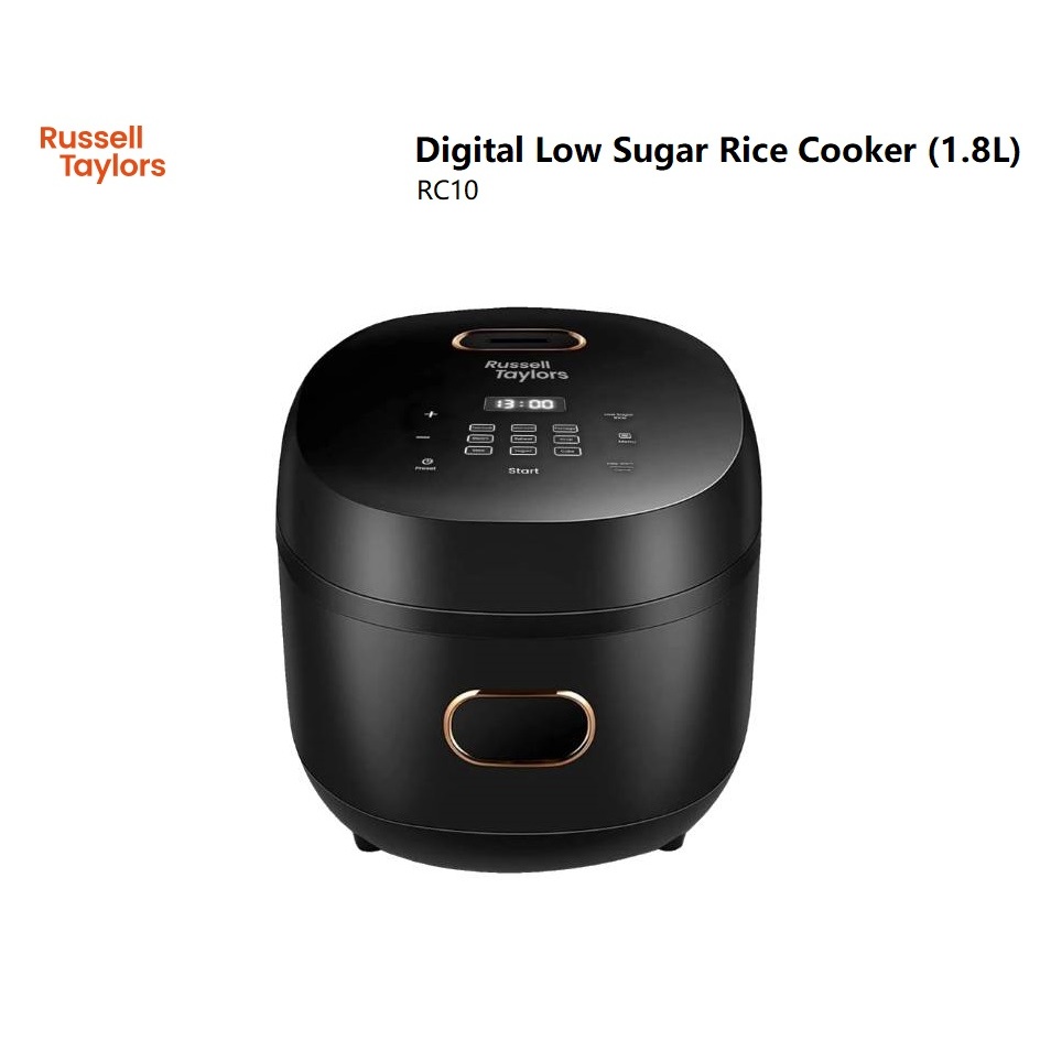 Russell Taylors Digital Low Sugar Rice Cooker (1.8L) RC10