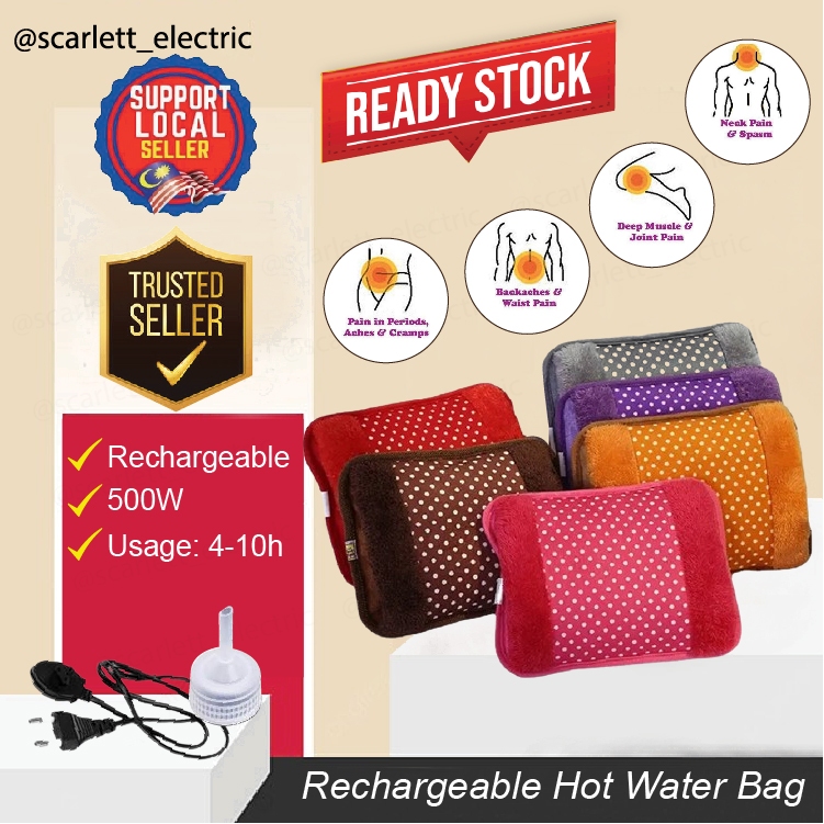 Rechargeable Electric Hot Water Bags Pain Relief Hand Warmer Heating Pad Anti Cold / Beg Air Panas
