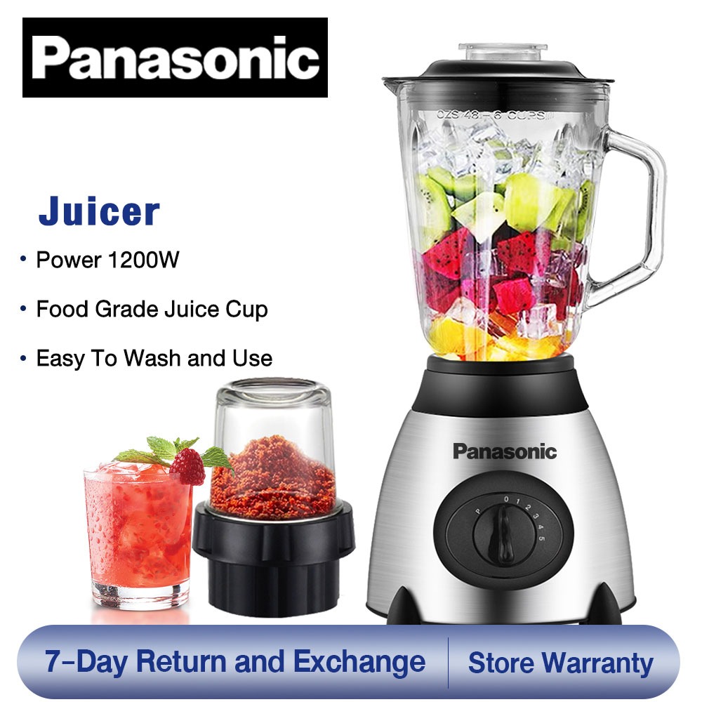 Panasonic Blender 1.75L Multi-functional Fruit Juicer 304 Stainless Steel Blades Food Processor Smoothie Ice Crusher