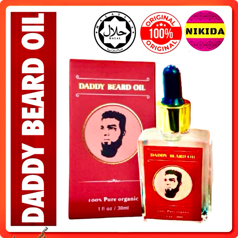 1-3 BOTOL DADDY BEARD OIL 30ml. MINYAK JANGGUT JAMBANG. MeLebat Rambut Janggut Jambang FREE SHIP .