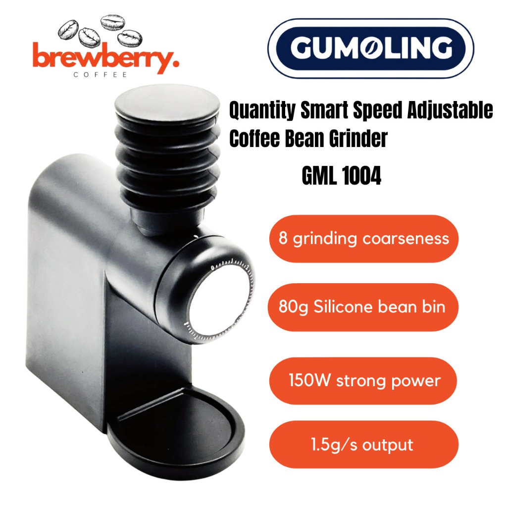 GUMOLING GML1004 Automatic 48mm Electric Flat Burr Espresso Coffee Grinder 80G Air beating Hopper Italy Coffee Milling G