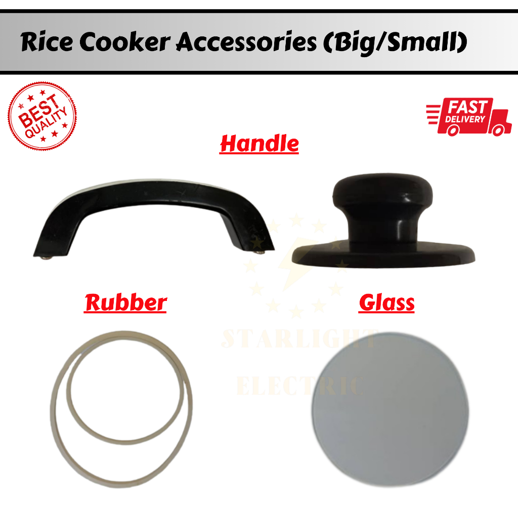 Universal Rice Cooker Accessories Replacement[Rice Cooker Handle/Round Cover Knob/Glass/Rubber](BIG/SMALL)1/1.8/2.8/3.6L