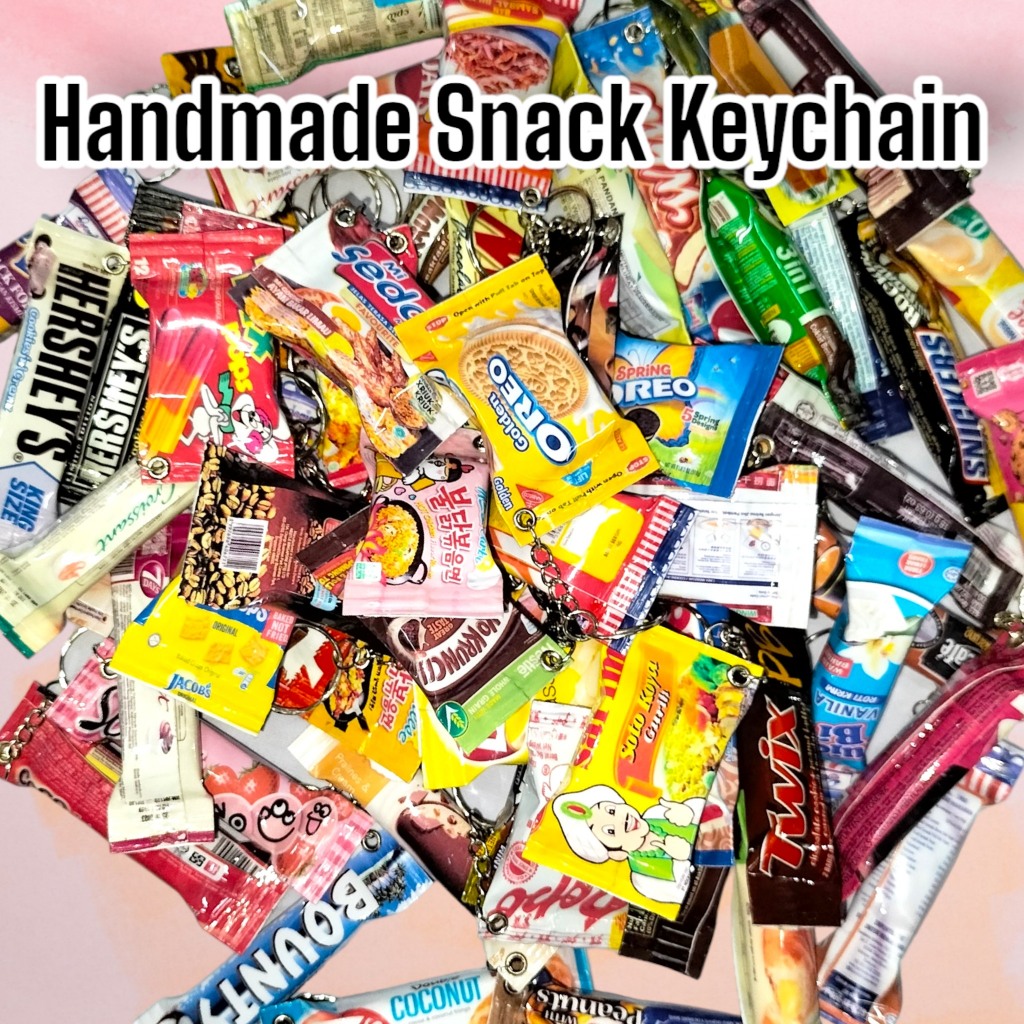 Keychain Handmade Murah Snek / Makanan / Minuman / Snack / Souvenir / Cenderahati