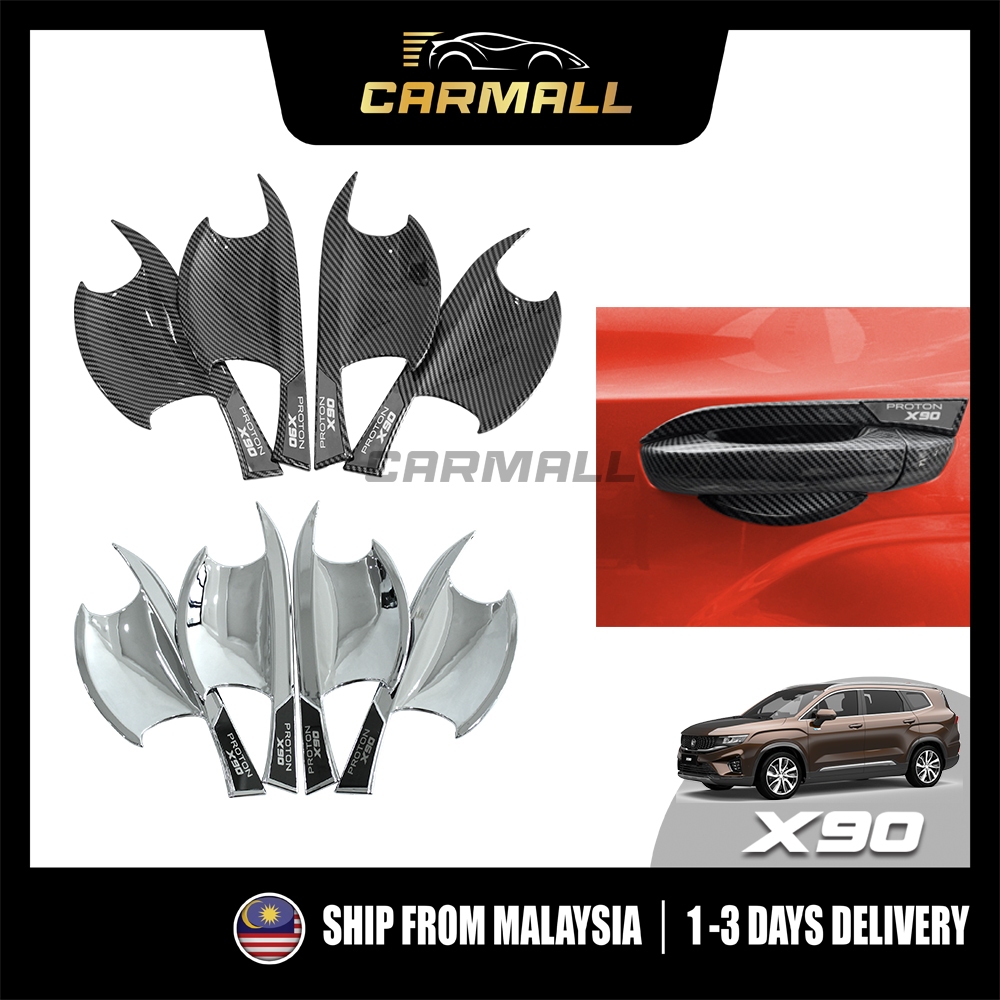 Proton X90 Outer Handle Carbon Chrome Handle Bowl Cover Protector Trim Fit For X90 2023-2025 Car Mall Car Accesories