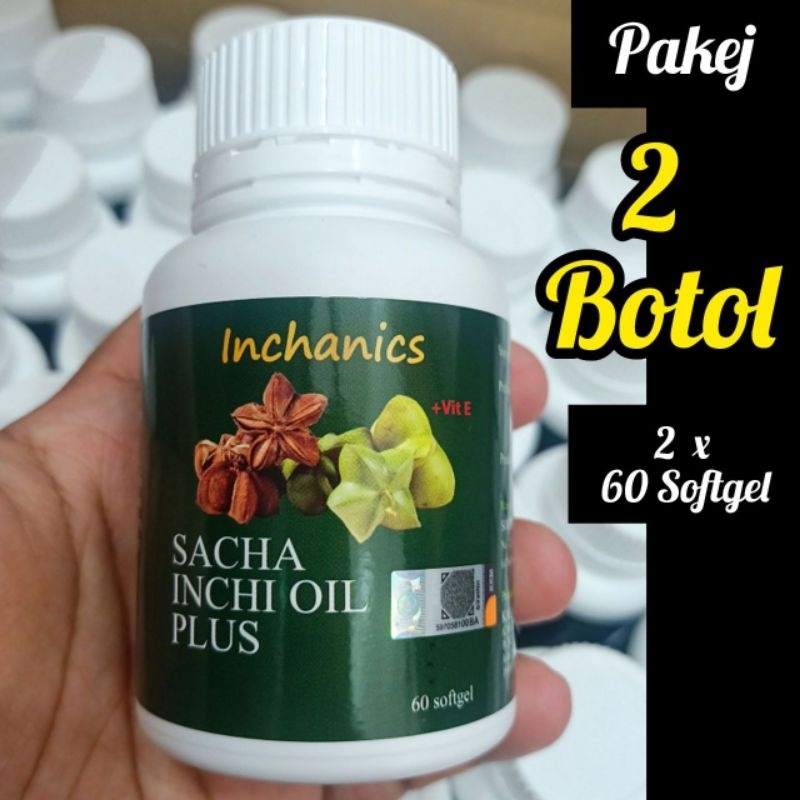 (2 botol ) Sacha Inchi Oil by Inchanics . 2 × 60 Biji Softgel (520 mg) . Original HQ .