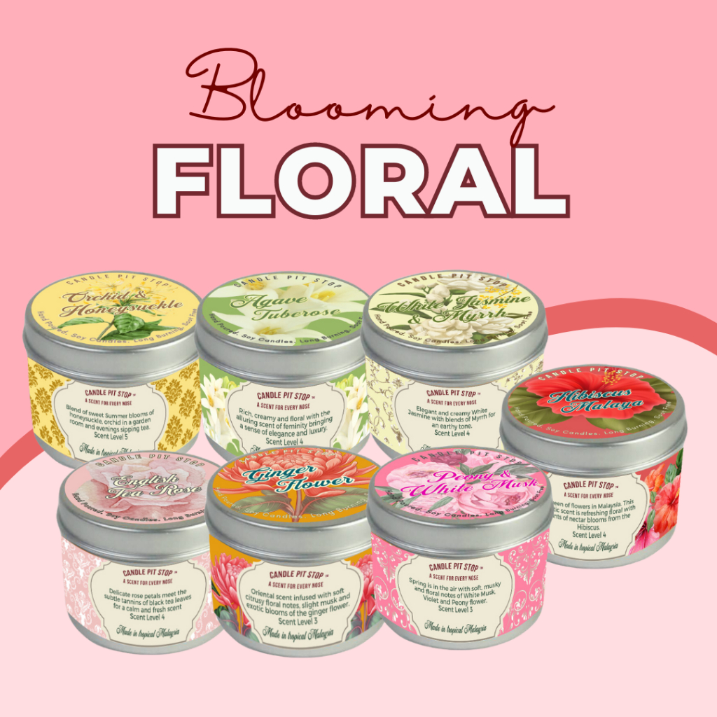 "Blooming Floral" Scented Soy Wax Candles