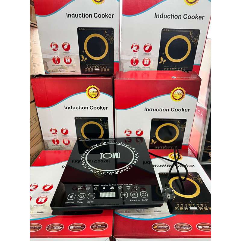 2200W Induction Cooker Electric Stove Portable Cooktop Touch Button 5 Function Dapur Memasak