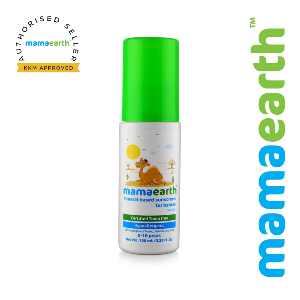 Mamaearth Mineral Based Sunscreen Baby Lotion SPF 20+, 100ml (0-10 Years)