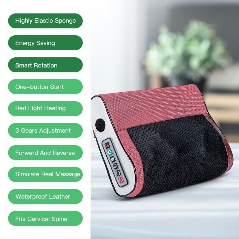 Mesin Urut Kaki Elektrik dengan Pemanas & Urut Betis /16Roller Cervical Massage Pillow Massage Cushion Neck Massager