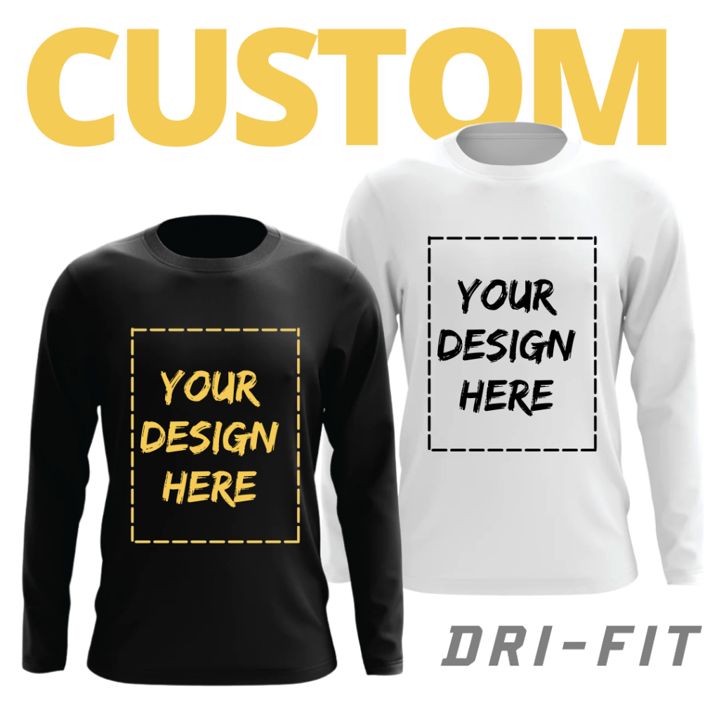 [CUSTOM PRINT T-SHIRT] Jersey Long Sleeve T-shirt Print Cetak Baju Lengan Panjang