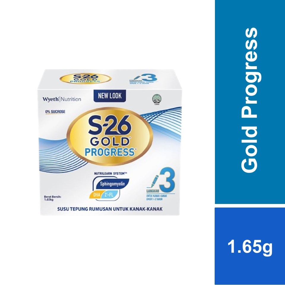 S-26 GOLD® PROGRESS® Formulated Milk Powder for Children (Fast Learning with Sphingomyelin & DHA) (1.65kg)