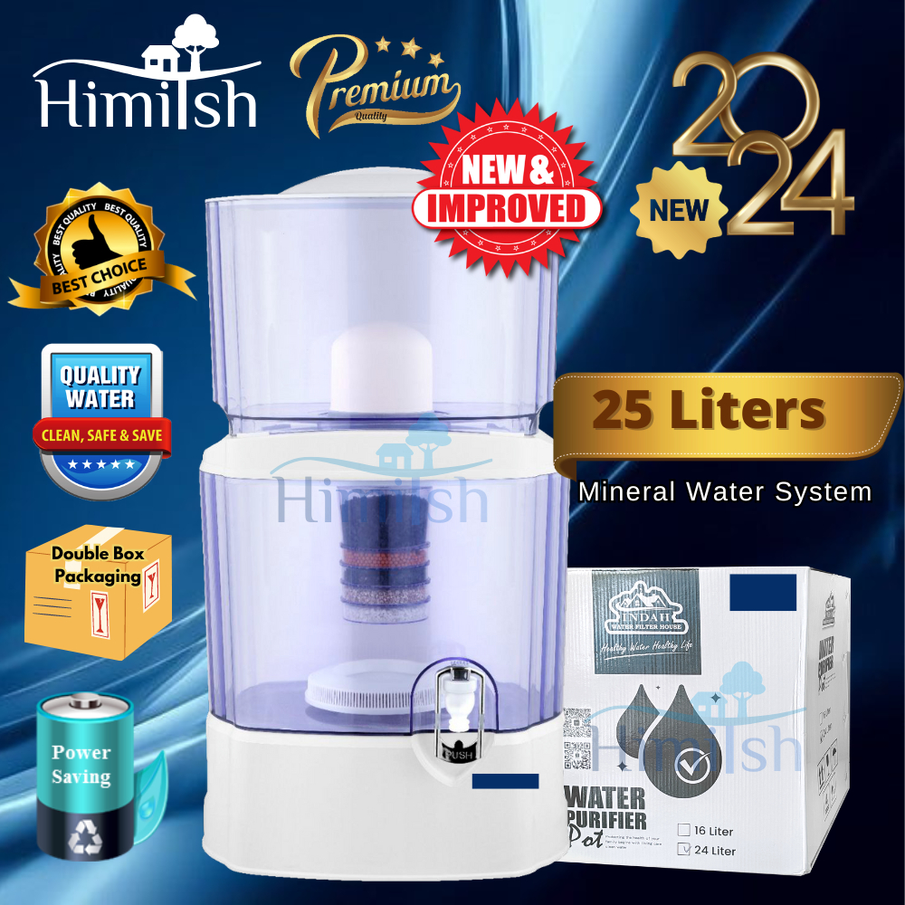 INDAH / Nishimen / Miyako Mineral Water System Water Purifier Water Filter Mineral Pot - 15 L /16 L / 24L