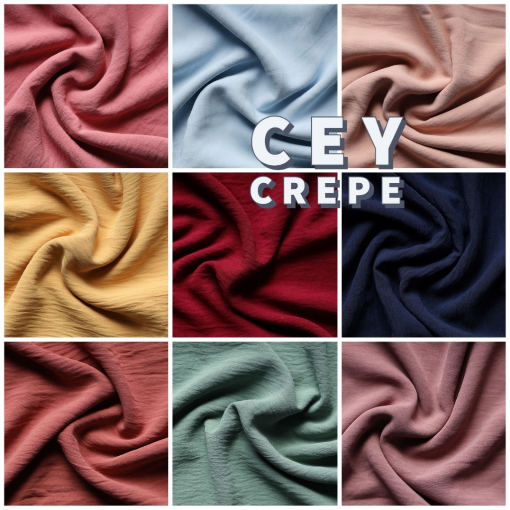 ?  ?CRUMPLED  CEY CREPE  KAIN PASANG ( BIDANG 60' /0.5 METER)  ?  ?