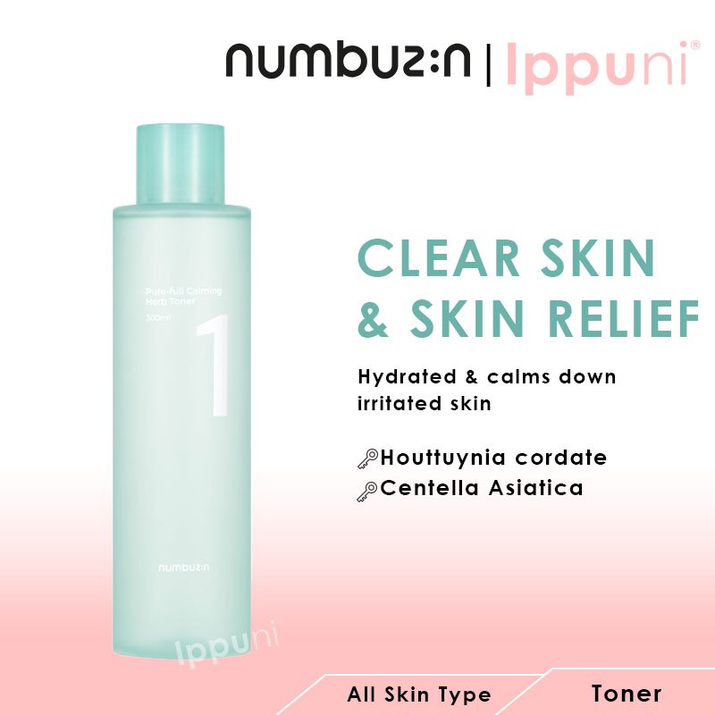 Numbuzin No.1 Pure-full Calming Herb Toner 100ml/300ml [Houttuynia+Centella]