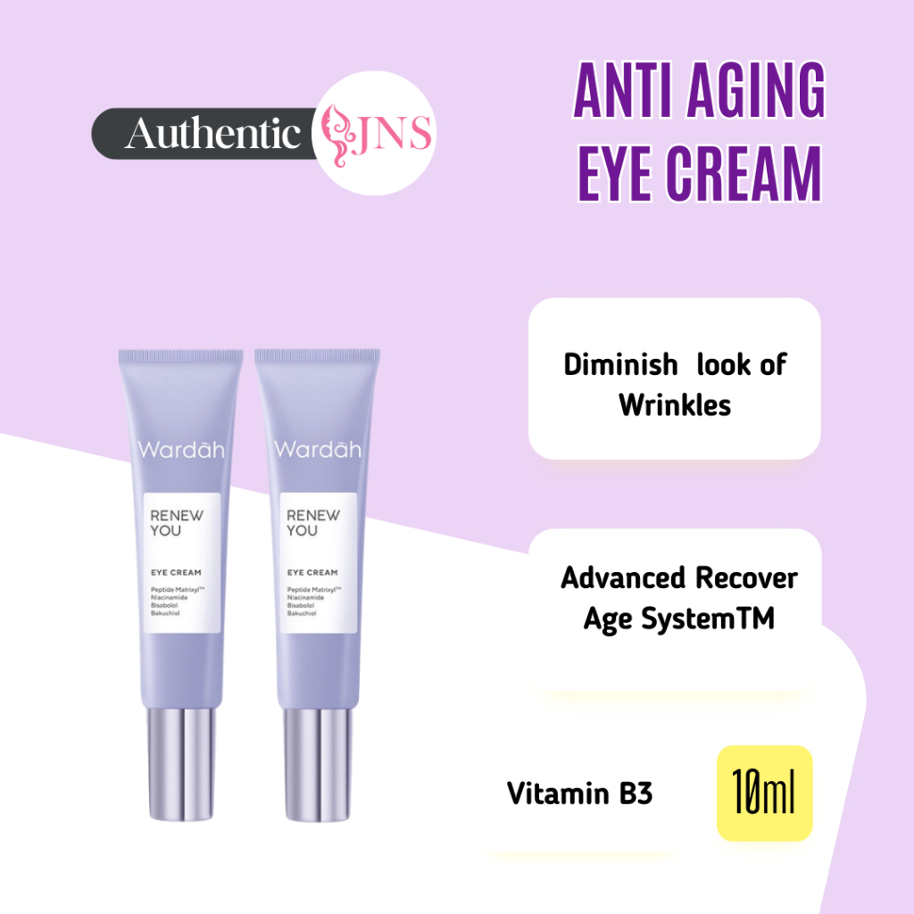 Wardah Renew You Anti Aging Eye Cream Wrinkle & Firming essence (10ml) Krim Mata