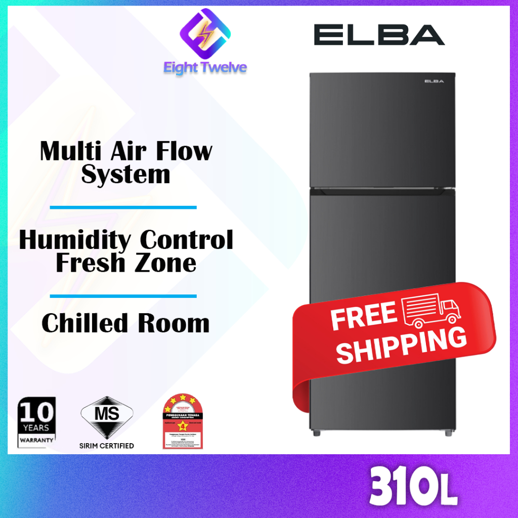 [NEW] Elba 250L / 310L Fridge 2 Doors Peti Sejuk