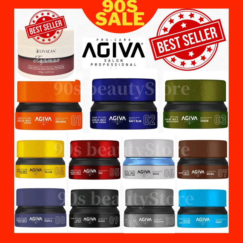 (MADE IN TURKEY) NEW OLD AGIVA STYLING HAIR POMADE WAX 01-10 155ML/175ML